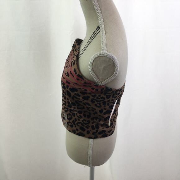Flirtitude Active Crop Top Chocolate Leopard M - Picture 8 of 14